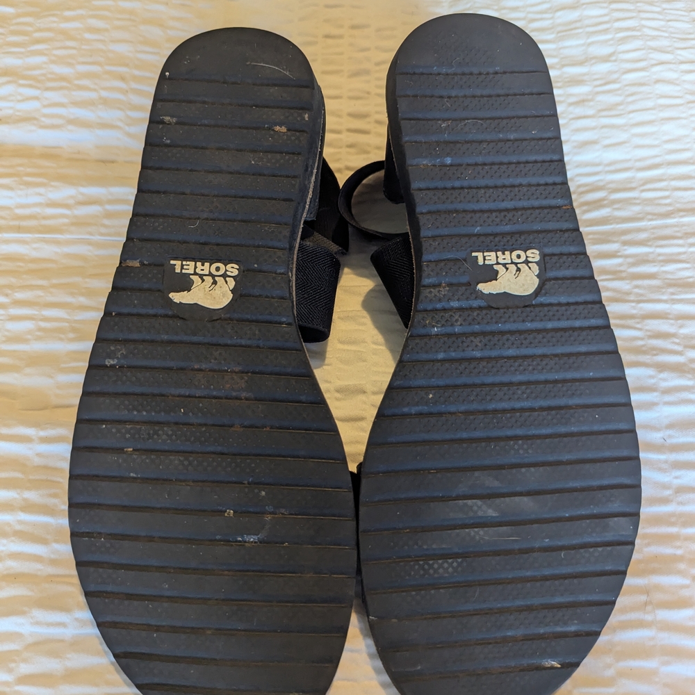 Sorel Ella Ankle Strap Sandals - Black size 8.5 - Picture 5 of 6